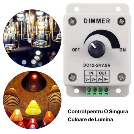 DIMMER MANUAL LED MONOCOLOR 12V-24V / 8A