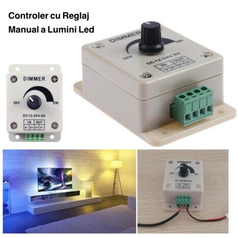 DIMMER MANUAL LED MONOCOLOR 12V-24V / 8A